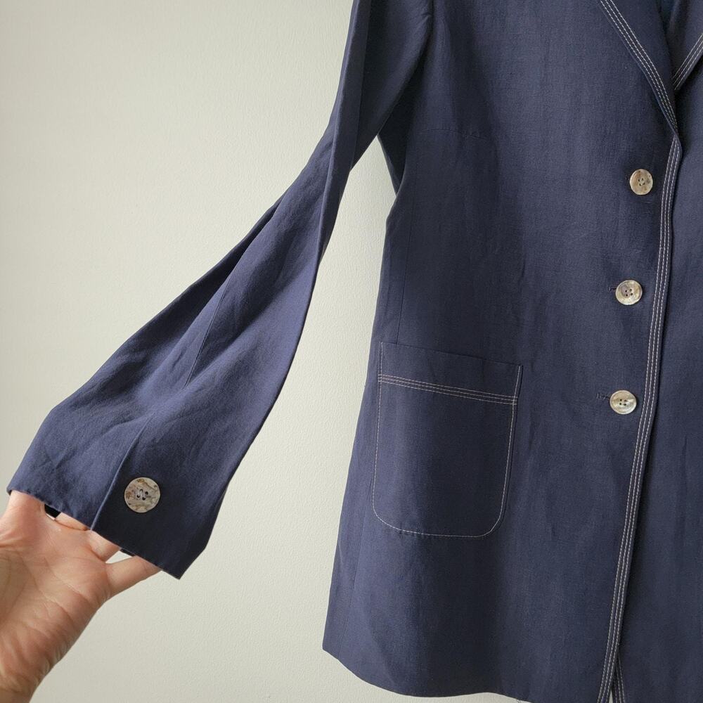 VTG French Silk Linen Jacket - Picture 7 of 10